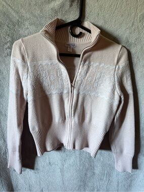 Girls' Blush Half-Zip Turtleneck Sweater